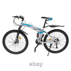 26 Folding Mountain Bike Men Bikes MTB Bicycle School Dual Disc Brake 21 Speed