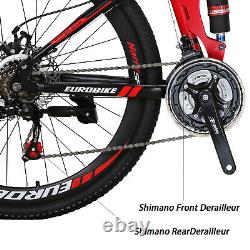 26 Folding Mountain Bike Shimano 21 Speed Full Suspension Bicycle Disc Brakes