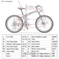26 Folding Mountain Bike Shimano 21 Speed Full Suspension Bicycle Disc Brakes