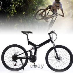 26 Inch Mountain Bike Folding Disc Brake Mountain Bicycle 21 Speed Adjustable