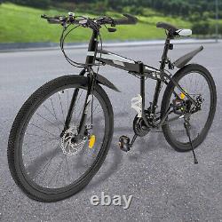 26'' Mountain Bike Adult Bicycle Foldable Mountain Bike Adjustable Seat Height