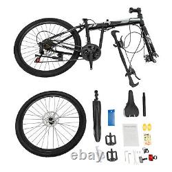 26'' Mountain Bike Adult Bicycle Foldable Mountain Bike Adjustable Seat Height