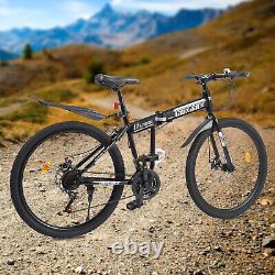 26'' Mountain Bike MTB Bicycle 21 Speed Folding Bike with Disc Brake Mountain Bike