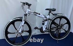 26 folding Mountain Bike Dual suspension bicycle, 21 speed Shimano, Disc Brakes