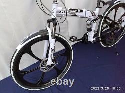 26 folding Mountain Bike Dual suspension bicycle, 21 speed Shimano, Disc Brakes