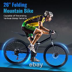 26 in Folding Bike Bicycle MTB Mountain Bike Full Suspension Bike with Disc Brake