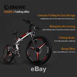 26inch E-bike Folding Electric Bike Moped Bicycle City Bike 400W 30km/h UK J6T6