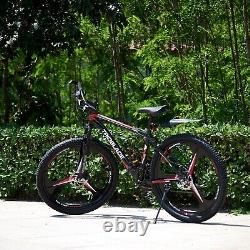 27.5 Wheels Mountain Bike 21 Speed Mens Women Cycling Front Suspension Bicycle