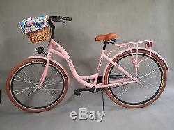 28 Zoll Damenfahrrad Amsterdam Citybike Cityrad Damenrad Klassik Vintage Rosa