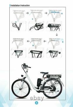 36V 13A E-Bike Battery Rear Rack Battery with Charger For Electric Bicycle Pedelec