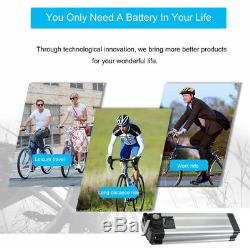 36V 15Ah Li-ion Electric E-Bike Battery Pack Bicycle Silver Lockable 2A Charger