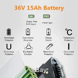 36V 15Ah Lithium Battery E-bike Electric Bicycle Battery Lockable Silver Charger