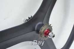 3 Spoke 700c Fixie / Single Speed Road Bike Wheel Front or rear Black