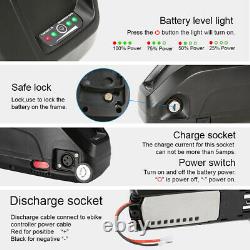 48V12.5Ah Downtube Battery Electric Bike Battery for 1000W Kit USB Charge Port