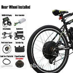 48V 26 Wheel Electric Bicycle Motor E-Bike Rear Conversion Kit LCD 1000With1500W