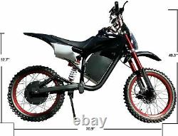 72V 3000W Aluminum Electric Off-road (Dirt) Bike Motorcycle For Adults. 35+ MPH