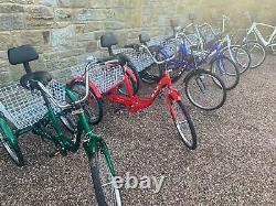 7 Speed Adult Tricycle WHITE Trike 3 Wheel Bike Cruiser +Shopping Basket UK MADE