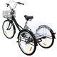Adult Tricycle Adults 24 Wheel 7 Speed Cargo Trike Tricycle High-carben-steel