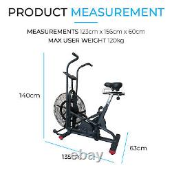 Air Resistance Exercise Bike Adjustable Bluetooth Home Use Cardio Fit4home