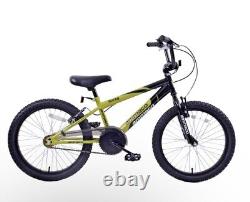 Ammaco Rocky 18 Wheel BMX Kids Boys Childs Green & Black Bicycle Bike Age 6+