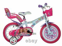Barbie 16 Childrens Bicycle Adjustable with Removable Stabilisers Dino Bikes
