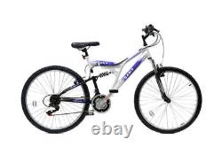 Basis 2 Bicycle Full Susp Mountain Bike 26 Wheel 21 Speed White Purple