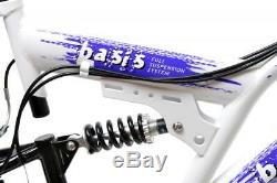 Basis 2 Full Dual Suspension Ladies Mountain Bike 26 Wheel 18 Sp White Purple