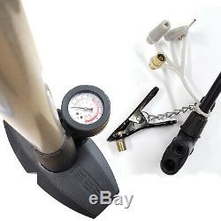 Bicycle Bike Cycle Tyre Hand Air Mini Pump Presta Shrader Valve & Pressure Gauge
