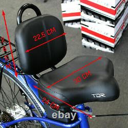 Big Wide Bum Saddle Seat Bike Bicycle Gel Cruiser Comfort with Back Support