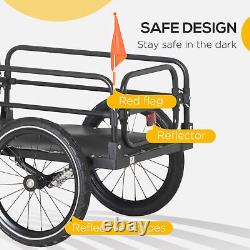 BikeTrailer Bike Wagon Bicycle Cargo Trailer with Suspension, 2 Wheels, Black