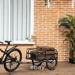 BikeTrailer Bike Wagon Bicycle Cargo Trailer with Suspension, 2 Wheels, Black