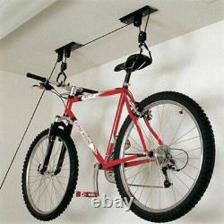 Bike Bicycle Ceiling Hanger Lift Pulley Hoist Storage Stand Garage Rack 20KG