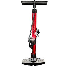 Bike Cycle Bicycle Tyre Hand Air Mini Pump With Gauge Heavy Duty Floor Standing