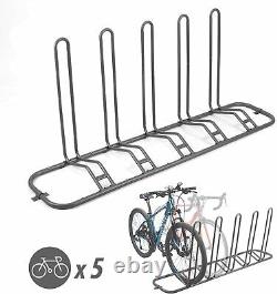 Bike Parking Stand, Rack Bicycle Floor For 5 Bikes, 5 Bikes