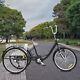 Black Adult Tricycle 24 6 Speed 3 Wheel Bicycle Trike Bike With Basket & Light
