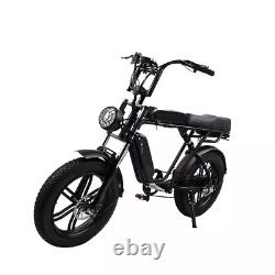 Black Electric Designer Bike 48V 500 W 750 W 20 Inch Fat Off Road Fast Bike