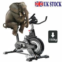 Black Exercise Bike Home Gym Bicycle Cycling Cardio Fitness Training Indoor UK
