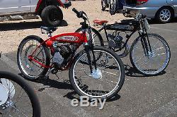 Black Motorized Bike Bicycle Whizzer Monark T 2 Dual Springer Fork BUILT IN USA
