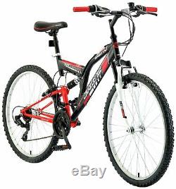 Challenge Orbit 26 Inch Dual Suspension Mountain Bike Red & Black