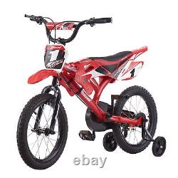 Children Kids Moto Bike 16'' Wheels Cool Bicycle For Boys Girls With Stabilisers