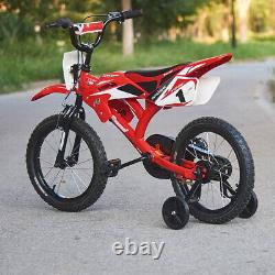 Children Kids Moto Bike 16'' Wheels Cool Bicycle For Boys Girls With Stabilisers