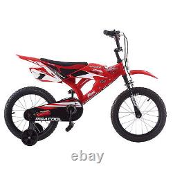 Children Kids Moto Bike 16'' Wheels Cool Bicycle For Boys Girls With Stabilisers
