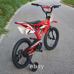 Children Kids Moto Bike 16'' Wheels Cool Bicycle For Boys Girls With Stabilisers