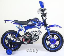 Children's Moto Bike Bicycle With Removable Stabiliser 16 Inches 5 To 8 Years Uk