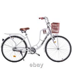 City Bike Woman Bicycle 26''Wheel17frame With cup holder Low Frame Ladies Cycle