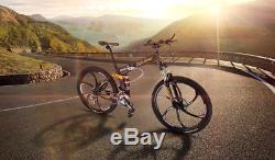 Cyrusher MTB Folding Mountain Bike 26 In 24 Speeds Full Suspension (not ebike)