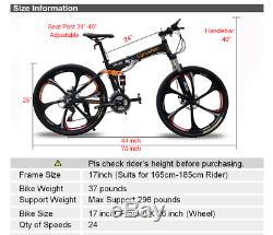 Cyrusher MTB Folding Mountain Bike 26 In 24 Speeds Full Suspension (not ebike)