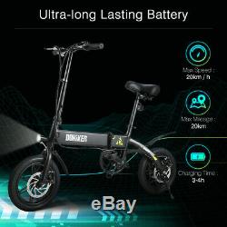 DOHIKER Folding Electric Bike Moped Car Bicycle Scooter City E-Bike 25km/h Black