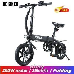 DOHIKER Folding Electric Bike Power Assist Bicycle E-Bike 36V 250W 25km/h 14Inch