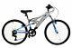 Drb Crossbow Mountain Bike Junior Full Suspension Mtb 24 Wheel 6 Spd Grey/blue